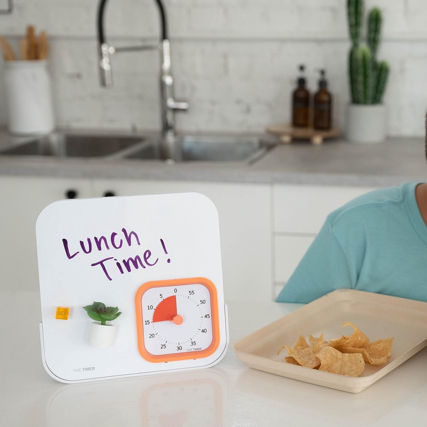 TIME TIMER MOD with Dry Erase Board — 60-Minute Visual Timer with Magnetic Whiteboard — (Orange)