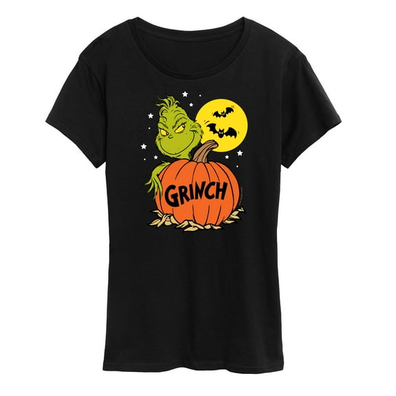 The Grinch - Grinch And Pumpkin - Women's Short Sleeve Graphic T-Shirt