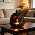 thumbnail image 4 of Halloween Woven Pumpkin Decoration, 9.8 inch Handwoven Pumpkin Storage Basket, Halloween Decor Indoor for Halloween Fall Autumn Thanksgiving Table Mantel Party Home Office Decoration, 4 of 8