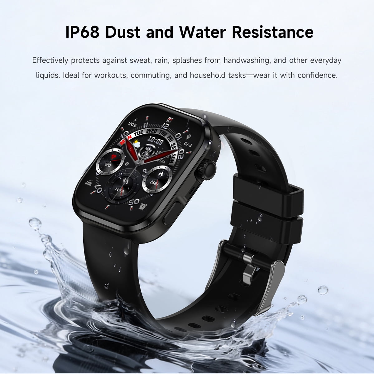 Smart Watches for Men Women, 1.83" HD Touchscreen Fitness Tracker with Bluetooth Calls, IP68 Waterproof, 120+ Sport Modes, smartwatch for iPhone Android iOS