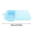 thumbnail image 2 of asddcavvf Cutting Boards For Kitchen Vegetable Chopping Board With Draining High Design For Daily Use Collapsible Dish Pans for Kitchen Stainless Steel Countertop Dish Rack, 2 of 6