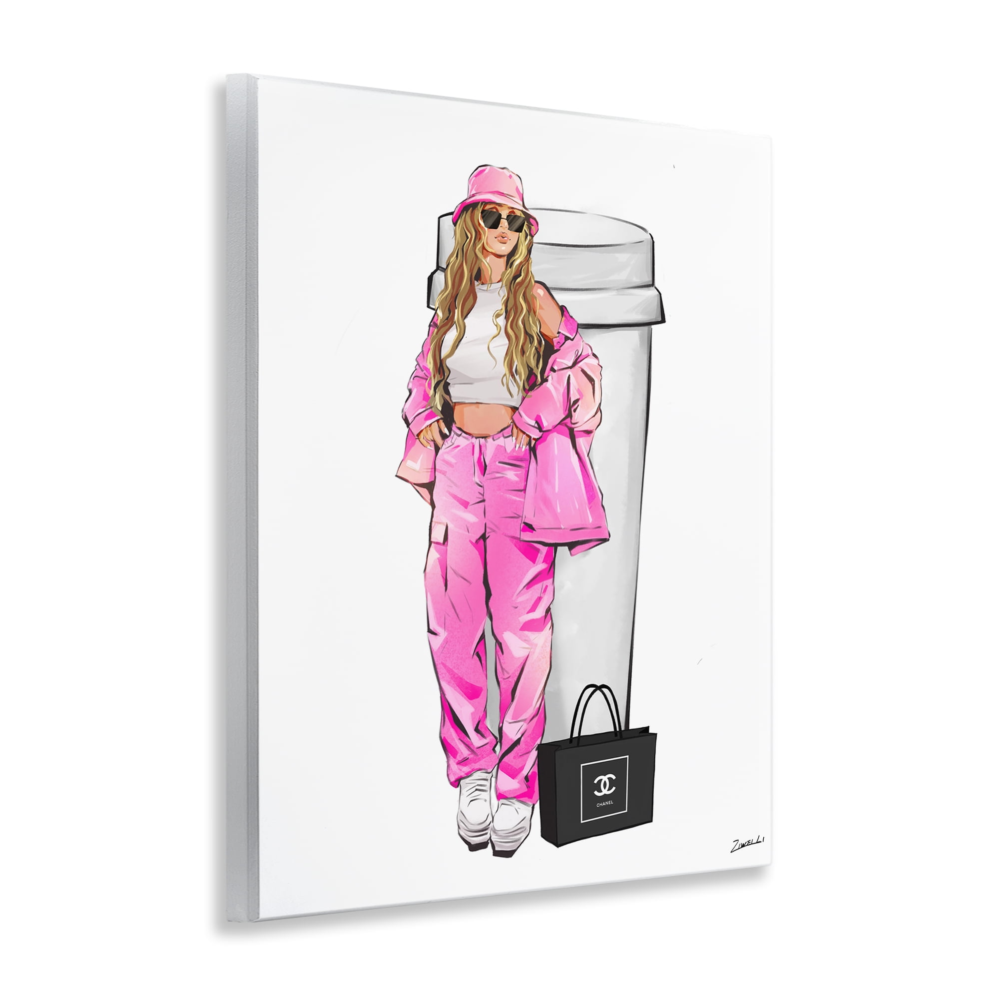 Stupell Industries Coffee Cup Fashionista Food & Beverage Painting Unframed Art Print Wall Art, 11 x 14