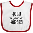 thumbnail image 3 of Inktastic Hold Your Horses Boys or Girls Baby Bib, 3 of 4
