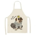 thumbnail image 3 of Dog Pug Printed Cotton Linen Sleeveless Apron Kitchen, 3 of 9