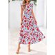 thumbnail image 3 of Vestido midi PRETTYGARDEN 2025 con estampado floral con cuello en V y volantes para mujer, 3 of 9