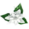 thumbnail image 1 of Yuarrent Flores de purpurina navideña, adorno de árbol de Navidad, decoración de fiesta de Año Nuevo, accesorios de diseño para el hogar, sala de Kits de decoración para fiestas Plata Yuarrent HA069940-05, 1 of 6