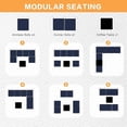 thumbnail image 4 of Howcool 7-Piece All-Weather Wicker Rattan Outdoor Patio Furniture Set,Modular Patio Conversation Furniture Set with Thick Cushions & Tempered Glass Table, 4 of 10