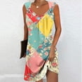 thumbnail image 2 of Drses Summer Dresses for Women 2024 Vacation Trendy Floral Boho Mini Dress Sleeveless Casual Beach Sundresses Cover Ups, 2 of 5