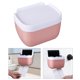 thumbnail image 5 of Soporte multifunción para papel higiénico con soporte de almacenamiento en estante, caja dispensadora impermeable sin perforaciones, autoadhesiva para rosado Sunnimix soporte para papel de baño, 5 of 8