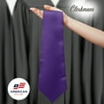 thumbnail image 4 of CLERKMANS Unisex Adult Plain Graduation Shoulder Sashes Stole Sash, Purple, 1, 4 of 5