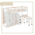 thumbnail image 7 of Duxelifin Twin Loft Bed with Desk and Stairs, Wooden Loft Bed with Storage Drawers & Wardrobe, High Loft Bed Frame for Adults, Teens- White, 7 of 7