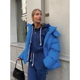 thumbnail image 1 of Abrigo, chaqueta de algodón, chaqueta de algodón suelta para mujer, chaqueta suelta superior, 1 of 6