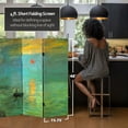 thumbnail image 5 of Red Lantern 4 ft. Short Monet Canvas Folding Screen - Impression Sunrise/Houses of Parliament, 5 of 7