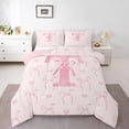 thumbnail image 2 of Erosebridal Romantic Initial A-Z Bedding Sets Full with Comforter, Initial Letter T Duvet Insert, Girly Fairly Decor, Reversible, 2 of 7