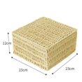 thumbnail image 3 of Woven Storage Basket With Lid Rattan Sundries Storage Box Wicker Basket Handmade, 3 of 5