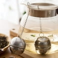 thumbnail image 4 of 2 bolas de té de malla de acero inoxidable de 1,5 pulgadas, infusor de té, colador de filtro de té, colador de intervalo de té, difusor para té suelto, té perfumado, café, 4 of 8