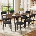 thumbnail image 2 of Mesa de Comedor Extensible Moderna de Madera con Estructura Metálica Ajustable Ahorra Espacio para 4 a 6 Personas 75-150cmX80cmX79cm, 2 of 8