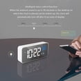 thumbnail image 4 of MINKUROW Digital Alarm Clock with Temperature & Humidity Display,6.6 inch Silent Table Clock with LED Time Display,12 24H,Dual Alarm Setting,Snooze, 4 of 7