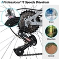 thumbnail image 6 of HILAND 26 inch Mountain Bike for Men Women, 18 Speeds High-Carbon Steel Frame, Sport Cycling MTB Bicycle for Adult, 6 of 6