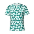 thumbnail image 3 of Naloa Green Baseball Men's T-Shirt Sport T-shirt Men's Basic Tee Casual Men's Shirt, Round Neck, Short Sleeves - Small, 3 of 5
