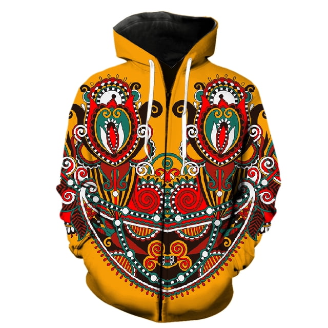 Sudadera con capucha y cremallera estilo nacional retro para hombre, ropa de calle informal de manga larga para adolescentes, gran oferta 2024, moda Harajuku genial