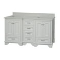 thumbnail image 3 of Nantucket 60" Double Bathroom Vanity with White Cabinet and Quartz Top, 3 of 6