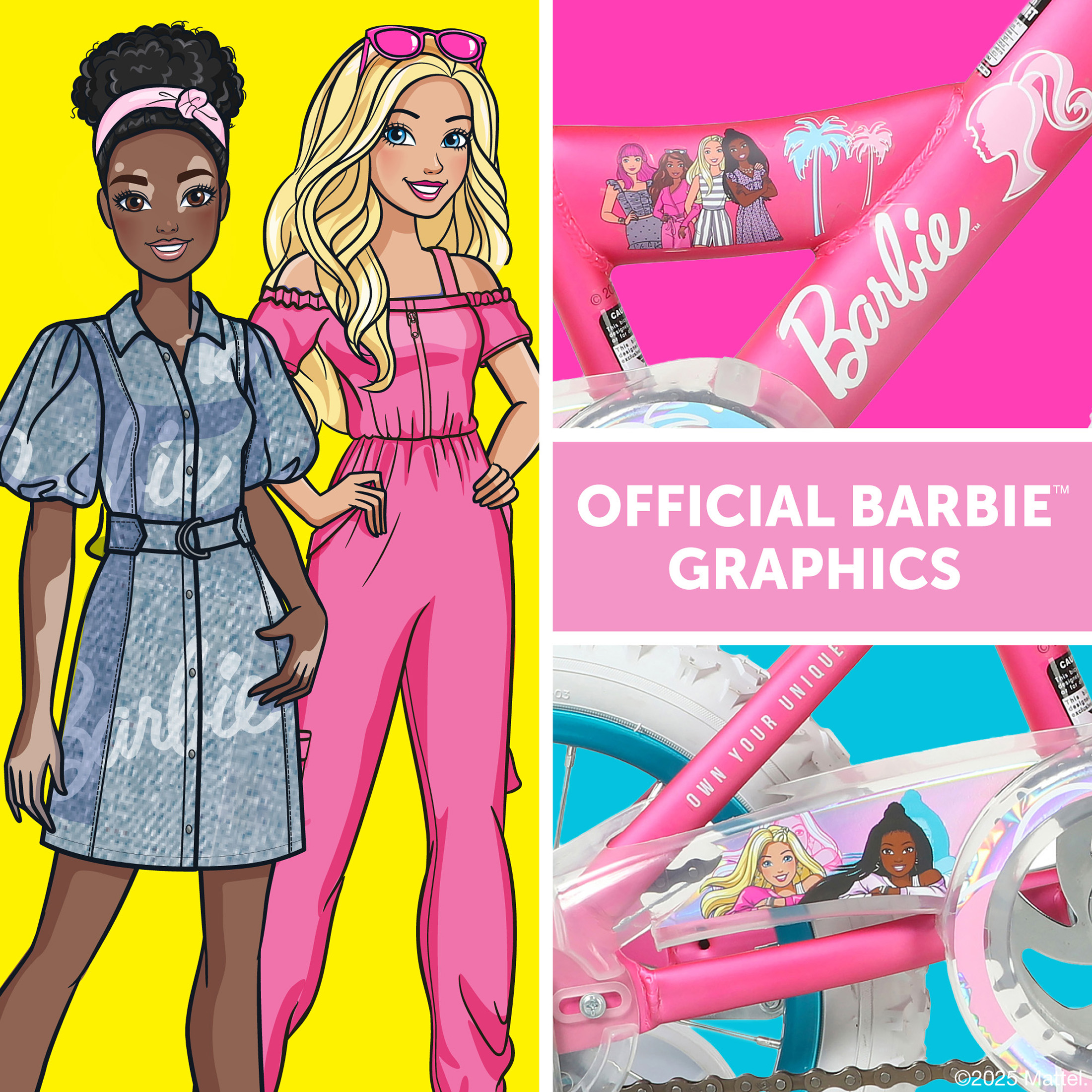 Barbie 12" Girls BMX Bike with Training Wheels photo 4