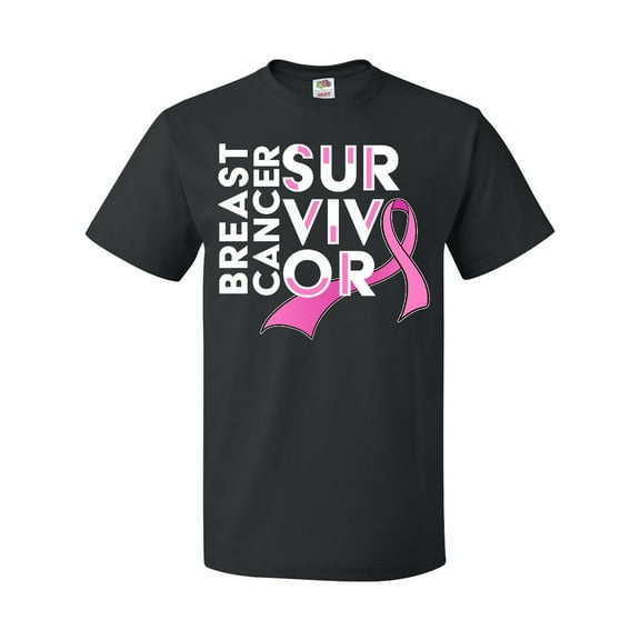Inktastic Breast Cancer Survivor- Pink Ribbon Awareness T-Shirt