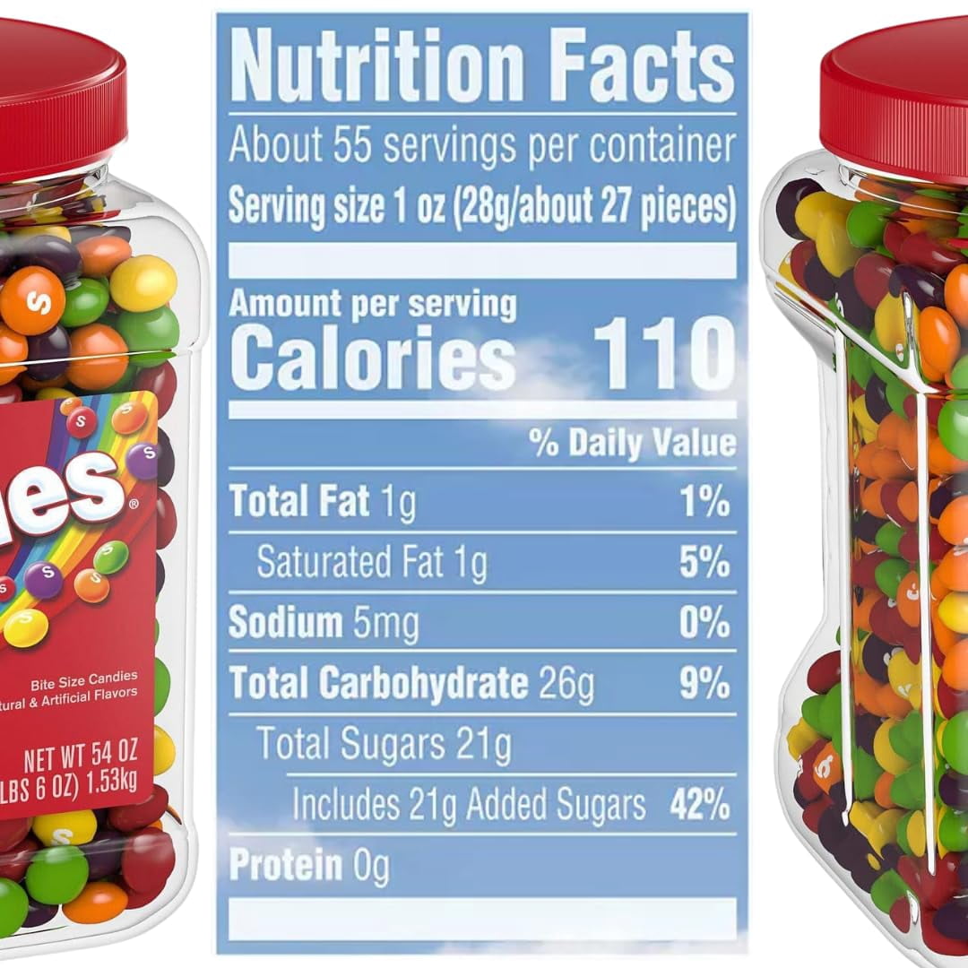 Skittles Original Chewy Candy Bulk Jar, 54 oz.