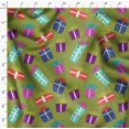 thumbnail image 4 of Soimoi Green Moss Georgette Fabric Gift Box Party Printed Fabric 1 Yard 42 Inch Wide, 4 of 5