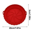 thumbnail image 3 of Air Fryer Silicone Baking Tray Circular Oil Drained Air Fryer Pad Microwave Oven Silicone Baking Tray Air Fryer Tray Liners Air Fryer Tray for Oven Range Air Fryer Trays for Full Size Oven Air Fryer, 3 of 4