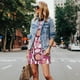 thumbnail image 4 of Fotbe Cute Girl Vestido de Verano sin Mangas para Mujer – Vestido Midi Línea A, Estilo Camiseta Floral, Vestido Playero Casual y Fluido, 4 of 7