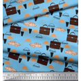 thumbnail image 2 of Soimoi Modal Satin Fabric Hat,Car & Suitcase Travel Print Fabric by Yard 42 Inch Wide, 2 of 3