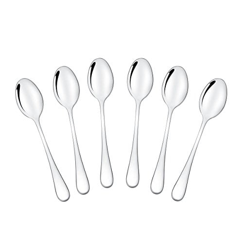 SONGZIMING Demitasse Espresso Spoons, Mini Coffee Spoon, 18/10 Stainless Steel Small Spoons for Dessert, Tea,Set of 6