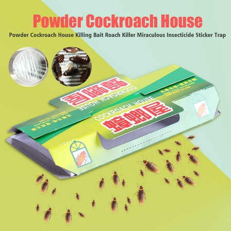 Yosoo 5 Pcs Powder Cockroach House Killing Bait Roach Killer Miraculous Insecticide Sticker Trap, Killing Cockroach Bait, Killing Cockroach (Best Way To Kill Wasp In House)