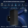 thumbnail image 7 of Luxrite Dusk to Dawn LED Outdoor Wall Light, 12", Up or Up and Down Light, 3CCT 3000K-5000K, 20/30/40W, IP65, ETL 2-Pack, 7 of 7