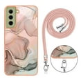 thumbnail image 7 of Feishell for Samsung Galaxy S21 FE Case with Detachable Crossbody Strap, Fashion Marble Pattern Glossy Cover for Women Girls, Slim Fit Anti-Scratch Phone Case for Samsung Galaxy S21 FE,Rosegold, 7 of 7