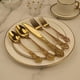 thumbnail image 3 of Precioso juego de cubiertos de 20 piezas de acero inoxidable Royal Gold retro, juego de cubiertos dorados, utensilios de juego de cubiertos de oro de acero inoxidable antioxidante, 3 of 5