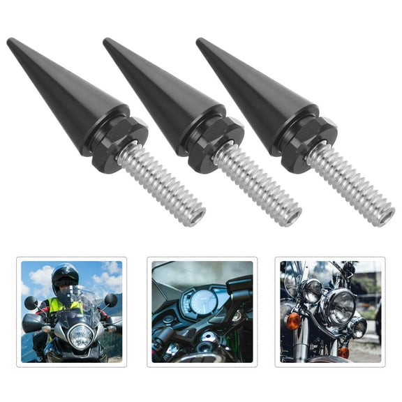 HEMOTON 3pcs Metal Motorcycle Modification Windshield Mounting Bolts Nuts Fasteners Screws Nuts Motorcycle Modification Supplies