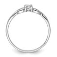 thumbnail image 2 of 925 Sterling Silver Cubic Zirconia Cz Ring Engagement Solitaire Side Stone Three Fancy Promise, 2 of 7