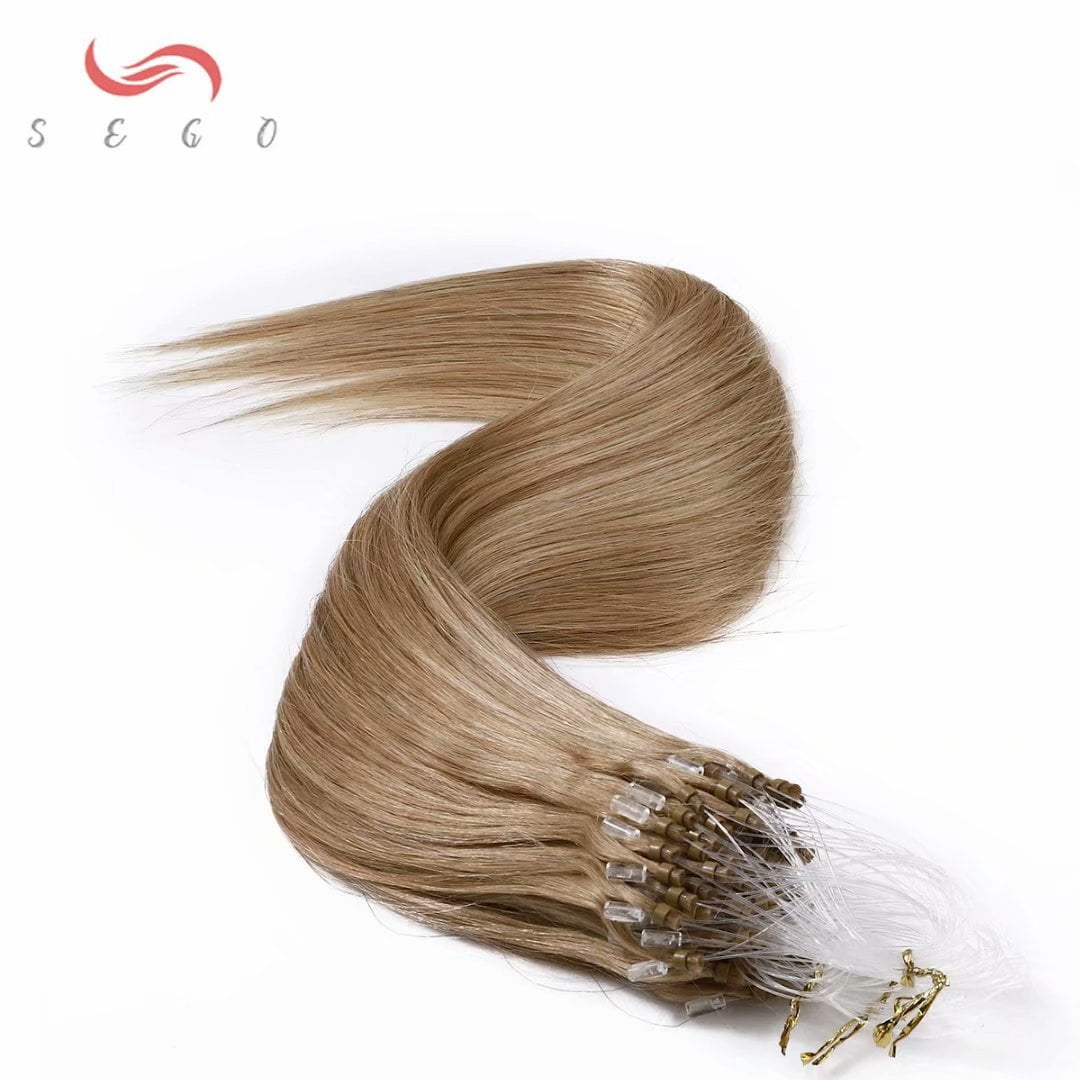 24 Inch Human Hair Micro Loop Extensions 50 Strands Brazilian Remy Amazon.com : Short Loose Natural Wave Micro Loop Ring Hair  main image 2