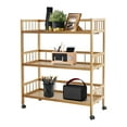 thumbnail image 3 of 3 Tier Rolling Cart, Serving Storage Cart, 3 Tier Storage Cart with Universal Wheels, Storage Organizer Utility Cart for Living Room/Kitchen, 3 of 17