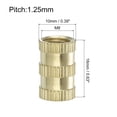 thumbnail image 2 of Knurled Insert Nuts, 8Pack M8 x 16mm(L) x 10mm(OD) Thread Printing Brass Nuts Female Threaded Inserts, 2 of 6