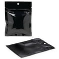 thumbnail image 3 of 50 pcs Black 3.5" x 4.5" Flat Food Pouch Ziplock Mylar Smell Proof Bags, 3 of 5