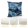 thumbnail image 4 of Autua Dolphins Water Love Theme Graphic Decorative Throw Pillow Cover for Home Couch Living Room Bed Sofa - Printed on Both Sides, All Year Round Use, 1PC 22x22in, 4 of 5
