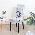 thumbnail image 2 of Zhuge Dining Chair Cover for Dining Room Set of 6 Grey Stretch Removable Washable Kitchen Parsons Chair Covers 6 Pack, Flower Pattern C, 2 of 5