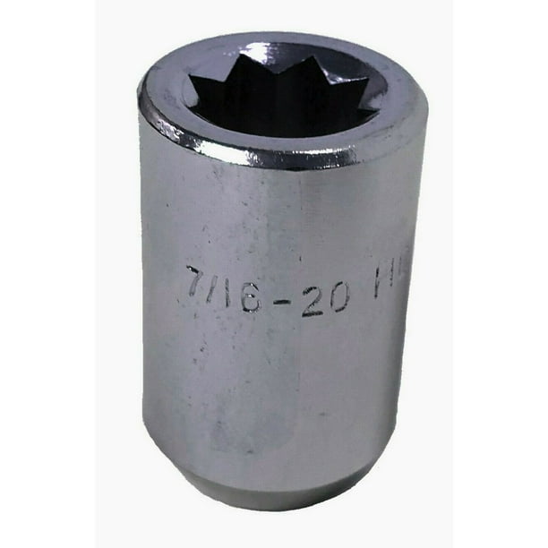 Single 8 Point Star Tuner 7/16 Wheel Lug Nuts Locks Buick Pontiac