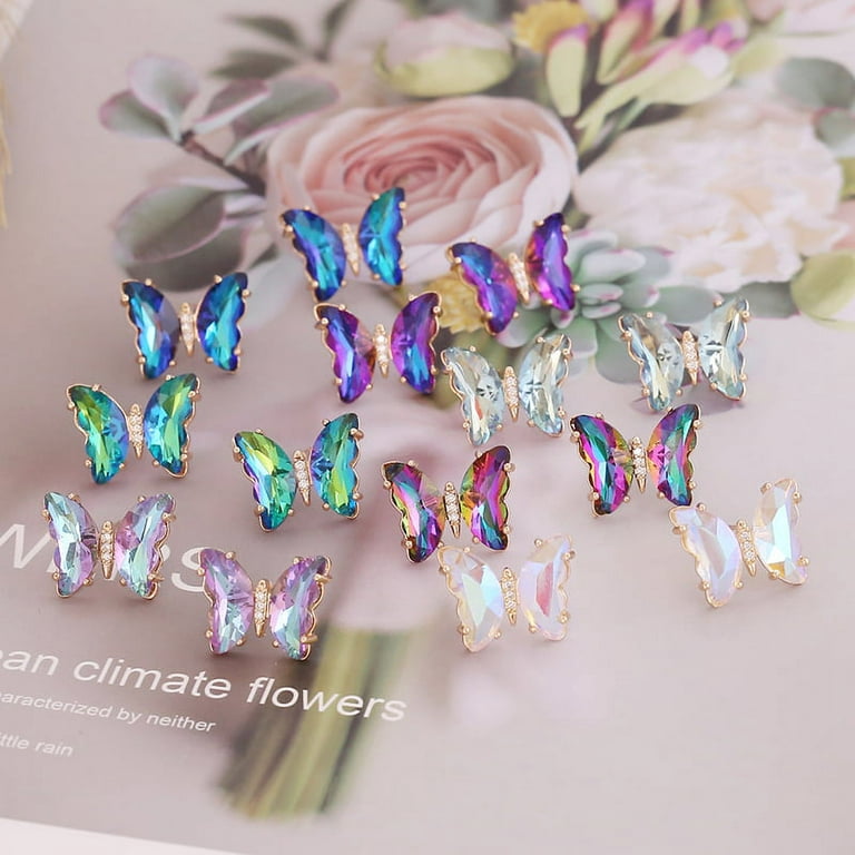 Gifts For Women Gifts For Girls 10-12 Years Old Butterfly Earrings Acrylic  Colorful Earrings