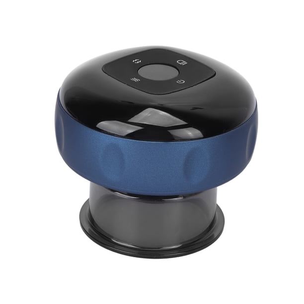 Máquina de masaje con ventosas eléctricas, herramientas profesionales de raspado para terapia con ventosas inteligentes para aliviar el dolor, azul