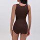 thumbnail image 4 of Body moldeador de cuerpo para mujer, color sólido, tirantes ajustables para hombros, talla grande, ajustado, levanta y moldea la cadera, mono con escote pronunciado, moldeador de nailon para mujer., 4 of 9